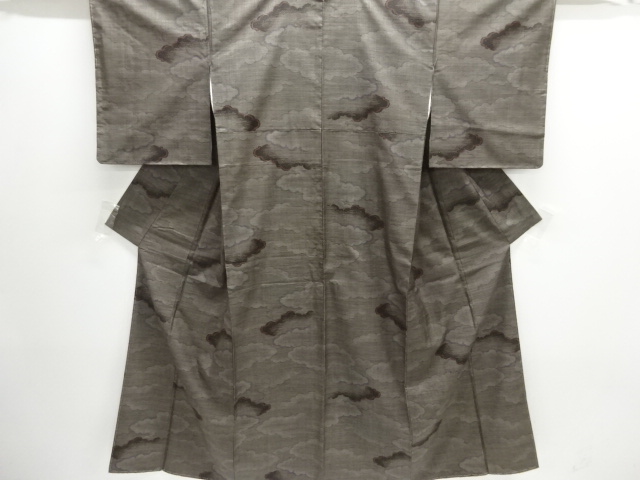 JAPANESE KIMONO / UNUSED / SILK / DORO OSHIMA TSUMUGI / WOVEN CLOUDS